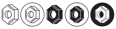 Hex Nut Icon vector