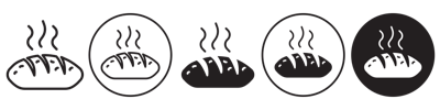 Hot Bread Icon vector