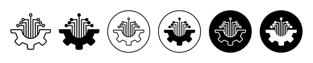 Information Technology Gear Icon vector