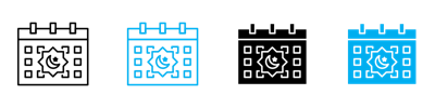 Islamic Calendar Icon vector