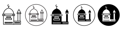 Islamic Mosque Icon vector