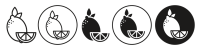 Lemon Line Icon vector