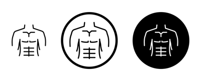 Male Torso Icon vector
