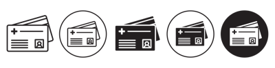 Medical Insurance Card Icon vector