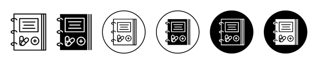 Medical Notebook Icon vector