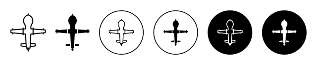 Military Drone Icon vector