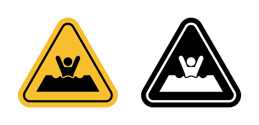 Mud Warning Sign Icon SVG