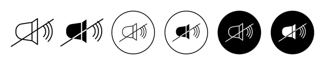 Mute Sound Line Icon vector