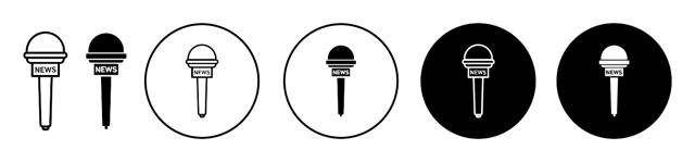 News Microphone Icon vector