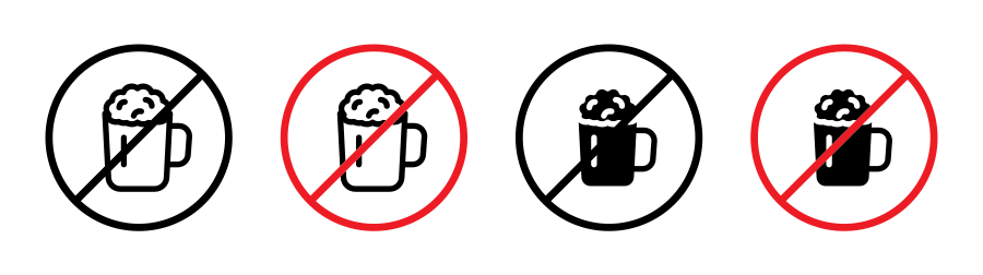 No Alcohol Sign Icon SVG
