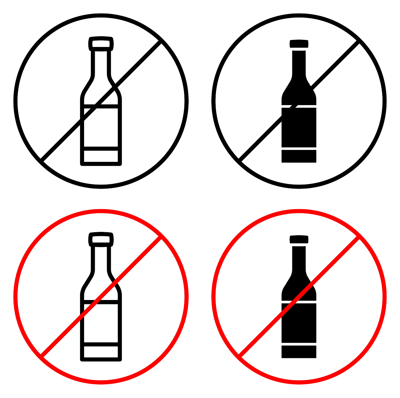 No Alcohol Sign vector SVG