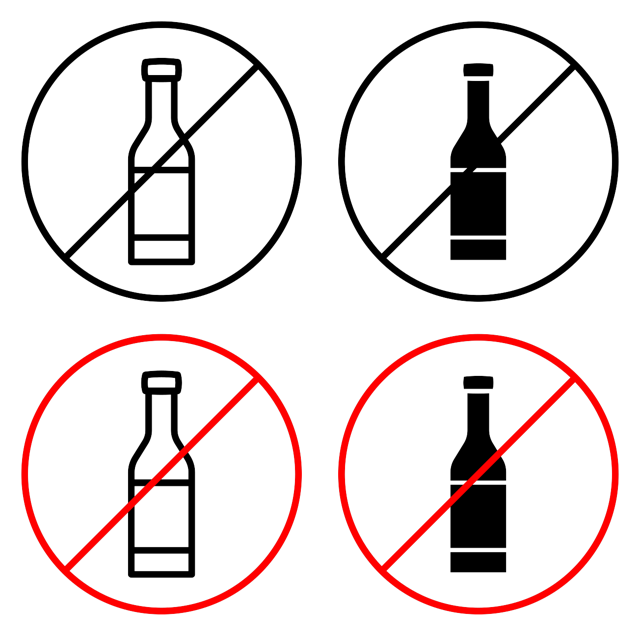 No Alcohol Sign vector