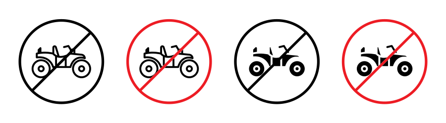 No All Terrain Vehicle Sign Icon SVG