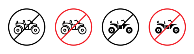 No All Terrain Vehicle Sign vector