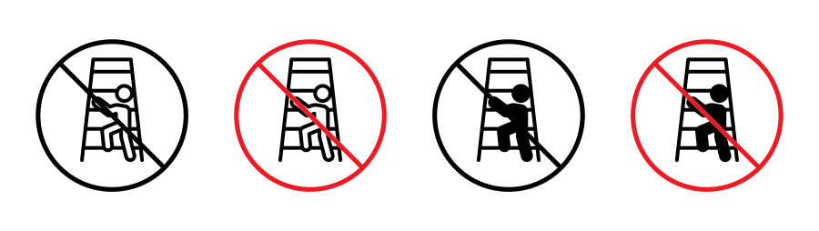 No Climbing Allowed Sign Icon SVG