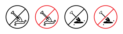 No Digging Sign vector