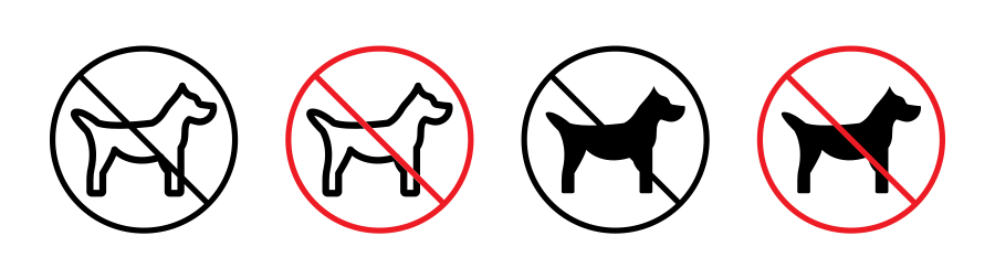 No Dogs Allowed Sign Icon SVG