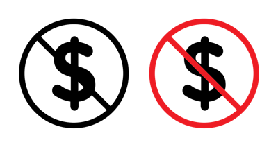 No Dollar Sign vector