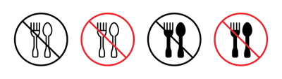 No Eating Sign vector