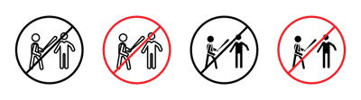 No Fight Sign vector