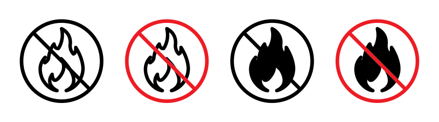 No Fire Sign 2 Icon SVG