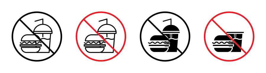 No Food Allowed Sign Icon SVG