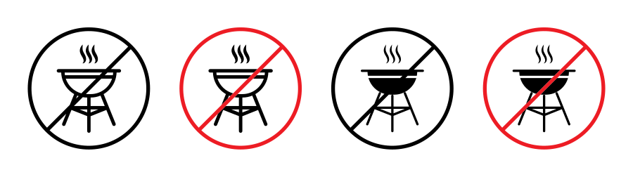 No Grill Sign Icon SVG