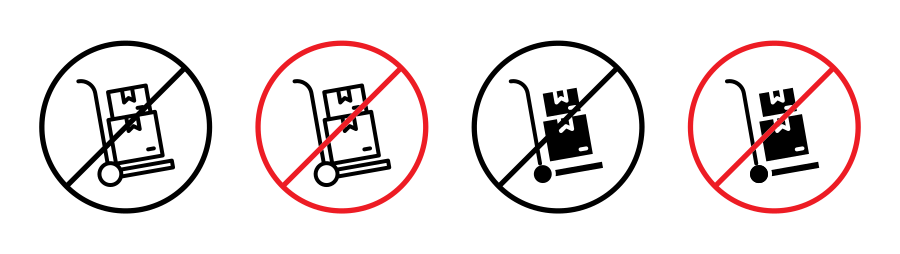 No Hand Truck Sign Icon SVG