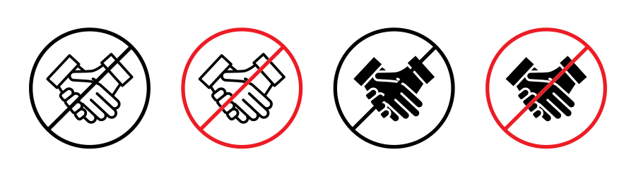 No Handshake Sign Icon SVG