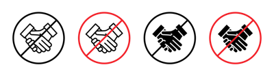 No Handshake Sign vector