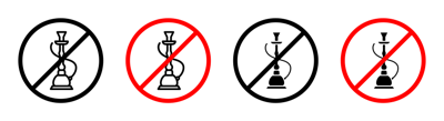 No Hookah Sign vector
