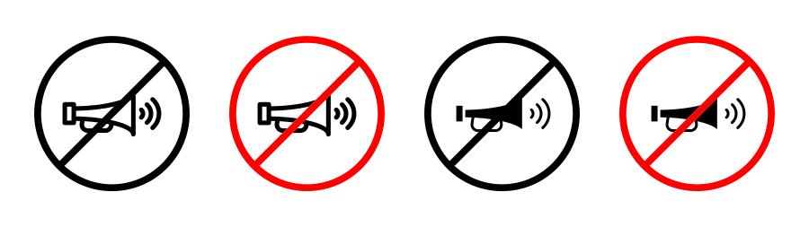 No Horn Sign Icon SVG