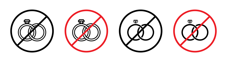 No Jewelry Sign Icon SVG