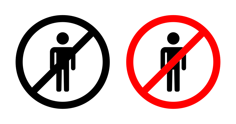 No Man Sign Icon SVG