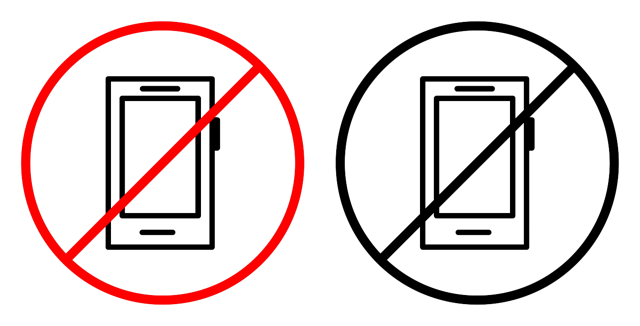 No Mobile Phone Icon vector