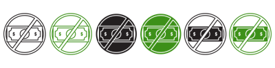 No Money Icon vector