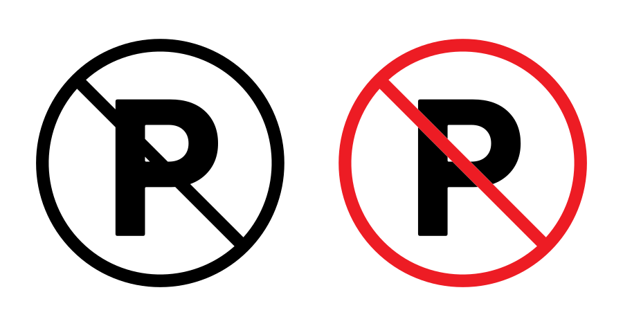 No Parking Sign 2 Icon SVG