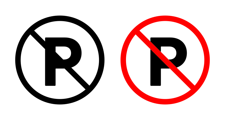 No Parking Sign Icon SVG