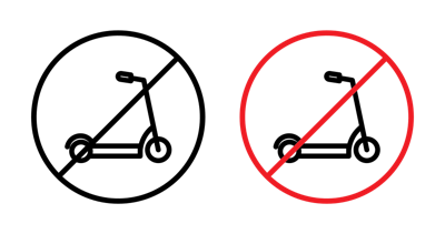 No Scooters Sign vector