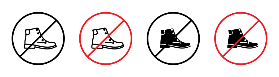 No Shoes Sign Icon SVG