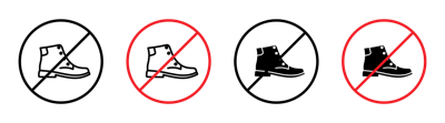 No Shoes Sign vector