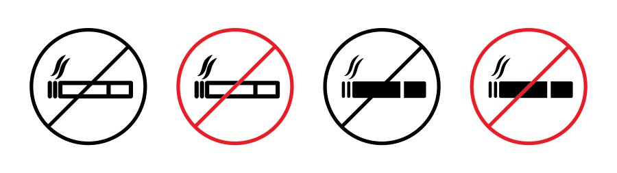 No Smoking Cigarette Sign Icon SVG