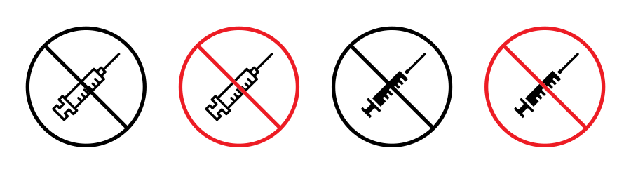 No Syringe Sign Icon SVG