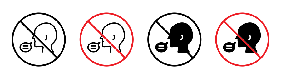 No Talking Sign Icon SVG