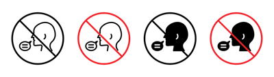 No Talking Sign vector