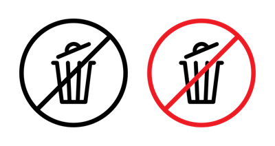 No Trash Sign vector