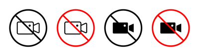No Video Recording Sign vector