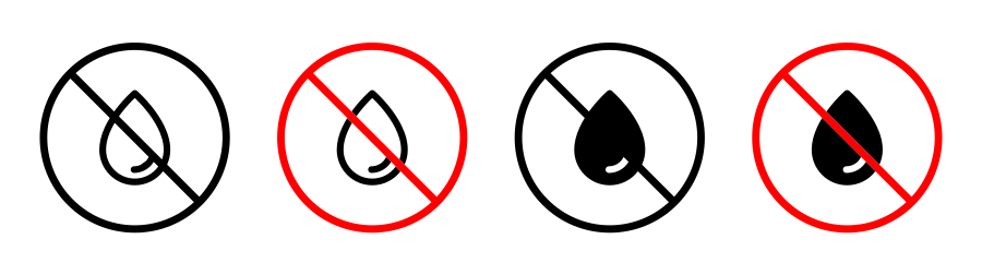 No Water Drop Sign Icon SVG