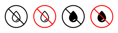 No Water Drop Sign vector