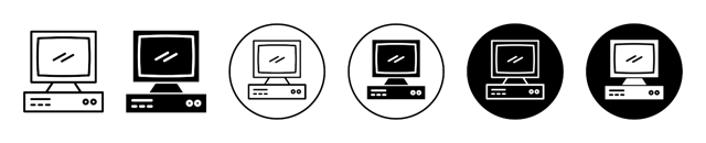 Old Computer Icon vector